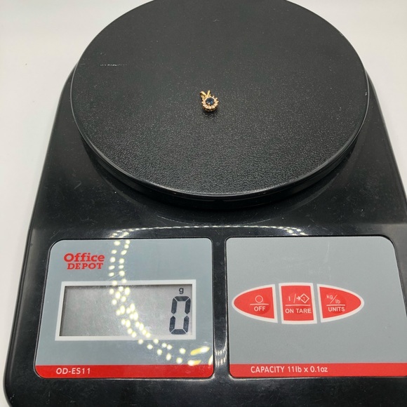 14kt Sapphire and Diamond Pendant - Picture 4 of 4